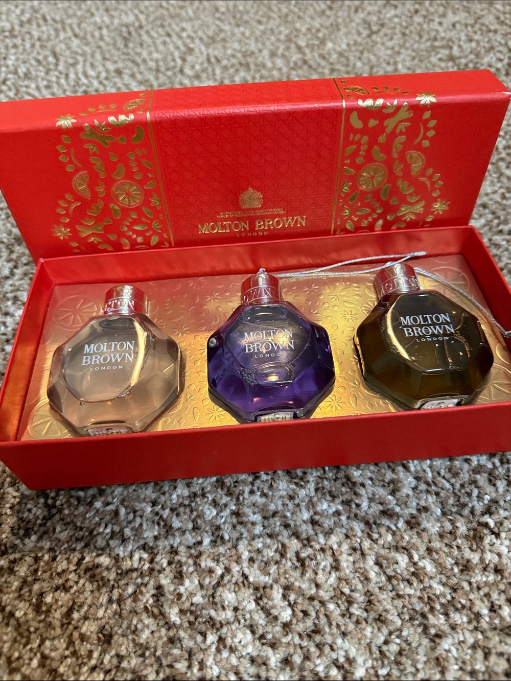 Molton Brown Trio in Amber, Purple, Olive Green Gift Set